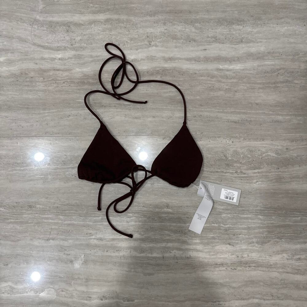 Negative swim triangle top in